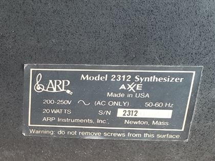 Arp-Axxe Gold MkI model 2312 sn 2312 !